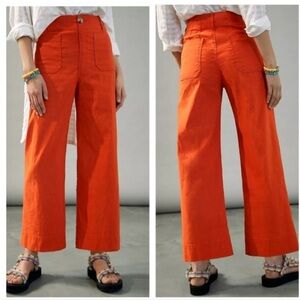 Anthropologie The Colette Magic Fabric Crop Wide-Leg Pants by Maeve.